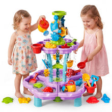 Load image into Gallery viewer, Kids Sand and Water Purple Play Table Summer Garden Activity Set  Indoor Outdoor Summer Garden Toys Sand Pit Water table
