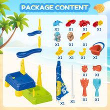 Load image into Gallery viewer, Kids Water Table Toy, 3-Tier Dolphin Waterfall Play Table with Sand &amp; Water Play Accessories, Outdoor Summer Backyard Water Toys for Toddlers
