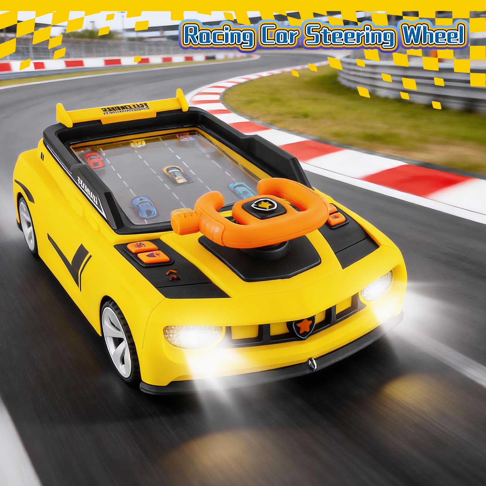 Car Racing Games - Steering Car Racing Adventure Toy, Two Player Mode Interactive Family, Driving Simulator for Travel Kids Adults Realistic