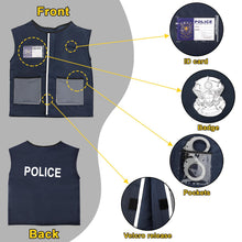 Load image into Gallery viewer, Police Costume Set with Vest Hat Toy Shotgun Role Play Police Play Children Christmas Gift Halloween Dressing Up for Kids
