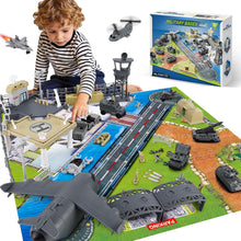 Load image into Gallery viewer, Adventure Base Playset for Kids Large Scene Playset with Vehicles, Aircraft Accessories Imaginative Role Play Gift
