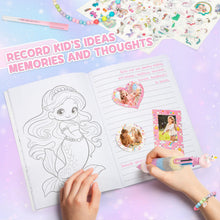 Load image into Gallery viewer, Unicorn Plush Toy Gift Set – 33‑in‑1 Creative Play Bundle with Diary, Colouring Book, Stickers &amp; Accessories – Birthday Gift for Girls Ages 3–10
