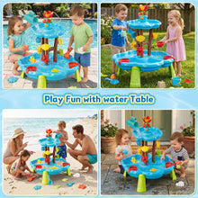 Load image into Gallery viewer, Kids Sand Water Table Toddler Water Play Table Outdoor Garden Toys with Waterfall Flower Toys Summer Beach Sandpit Toys
