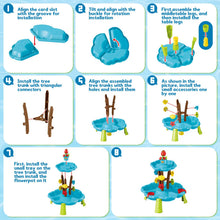 Load image into Gallery viewer, Kids Sand Water Table Toddler Water Play Table Outdoor Garden Toys with Waterfall Flower Toys Summer Beach Sandpit Toys
