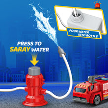 Load image into Gallery viewer, 2-in-1 Transformable Fire Truck Toy for Kids – Interactive Fire Engine Rescue Playset with Launcher, Ladder &amp; Mini Cars,Perfect Birthday &amp; Christmas Gift
