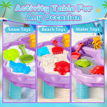 Load image into Gallery viewer, Kids Sand and Water Purple Play Table Summer Garden Activity Set  Indoor Outdoor Summer Garden Toys Sand Pit Water table
