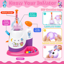 Load image into Gallery viewer, Magic Happy Balloon Game for Kids DIY Inflating Balloon Toy with Pump Machine Cute Figures Interactive Educational Party Game for Children 3+
