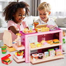 Load image into Gallery viewer, Supermarket Playset Deluxe Grocery Store with Cash Register &amp; Coffee Maker  Educational Role Play Toy for Toddlers &amp; Kids (Green or Pink)
