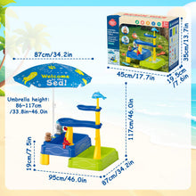 Load image into Gallery viewer, Kids Water Table Toy, 3-Tier Dolphin Waterfall Play Table with Sand &amp; Water Play Accessories, Outdoor Summer Backyard Water Toys for Toddlers
