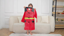 Load and play video in Gallery viewer, Washable Fireman Costume Set w/Storage Backpack Real Water Shooting Extinguisher Halloween Role Play Set Great Christmas Gift for Kids-PC-FM

