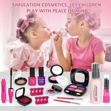 Load image into Gallery viewer, Pretend Play Kids Makeup Toy Set for Girls Realistic Model with Nail Polish, Eyeshadow &amp; Lipstick-Princess Gift for Christmas &amp; Birthday Ages 3-10&quot;
