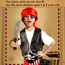 Load image into Gallery viewer, Kids Pirate Costume Set, Pirate Fancy Dress Costume Accessory for Halloween &amp; Pirate Theme Party, 6 PCs Pretend Role Play Set for Kids-PC-PI
