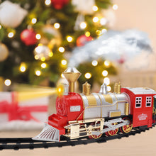 Load image into Gallery viewer, 13 Piece Classic Toy Train Set for Kids with Headlight Smoke Realistic Sounds 3 Car Carriage 11 Feet Track Kids Toys Prefect Christmas Gift-XT-01
