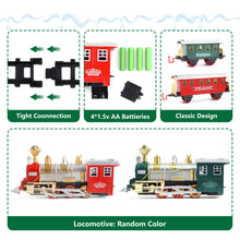 Load image into Gallery viewer, 13 Piece Classic Toy Train Set for Kids with Headlight Smoke Realistic Sounds 3 Car Carriage 11 Feet Track Kids Toys Prefect Christmas Gift-XT-01
