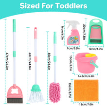Load image into Gallery viewer, Household Cleaning Pretend Play Toy Set Housekeeping Broom Mop Duster Dustpan Brushes Cleaning Role Play Tools Gifts for Boys Girls
