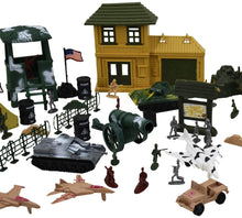 Load image into Gallery viewer, 303 Pcs Military Playset w/Toy Soldiers Military Figures Tanks Planes Flags Carry Case Battlefield Accessories Great Birthday Christmas Gift-AM3.
