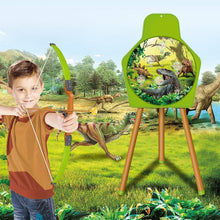 Load image into Gallery viewer, Dinosaur Themed Bow and Arrow Shooting Archery Set with Bow Suction Top Arrows Quiver Target Stand Outdoor Garden Game for Kids-AR-D

