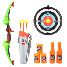 Load image into Gallery viewer, Kids Archery Shooting Set with Light Up Bow And Arrow and Target
