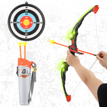 Load image into Gallery viewer, Kids Archery Shooting Set with Light Up Bow And Arrow and Target
