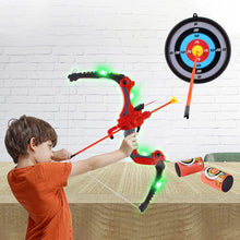 Load image into Gallery viewer, Indoor Outdoor Luminous Archery Play Set Toy with Target Suction Cup Arrows Target Board 6 Foam Targets Great Target Games for Kids-AR-G3m
