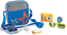 Load image into Gallery viewer, Over the Shoulder Bag Play Set with Pretend Phone Camera and Travel Accessories with Light and Sound Features Great Pretend Play for Kids-BBC-PC

