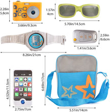 Load image into Gallery viewer, Over the Shoulder Bag Play Set with Pretend Phone Camera and Travel Accessories with Light and Sound Features Great Pretend Play for Kids-BBC-PC
