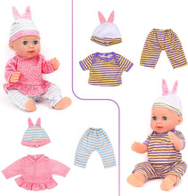 Load image into Gallery viewer, 6 Set Dolls Clothes Outfits for 12 to 16 Inch Baby Dolls Toys Dress-Up Fashion Baby Doll Clothes Accessories for New Born Baby Dolls
