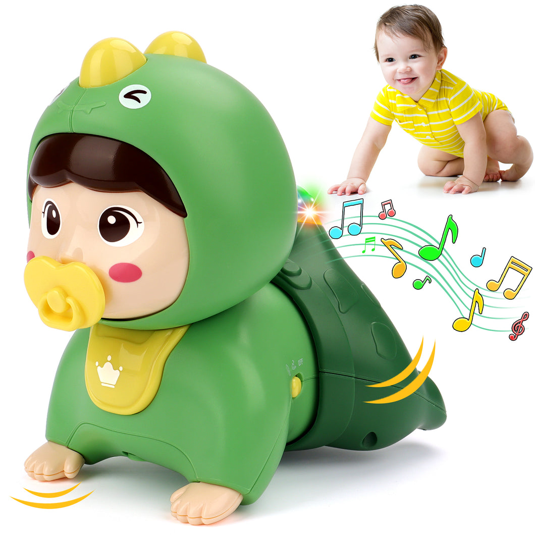 Crawling Baby Doll Toy with Music Light Interactive Educational Walking Dancing Sensory Toys Tummy Time Learning Toy For Toddlers