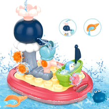 Load image into Gallery viewer, Baby Bath Toys Floating Boat Toys Baby Bath Tub Kids Bath interactive Sensory Toys with Waterwheel for Bathroom Bath time Swimming Pool-BT-13
