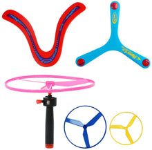 Load image into Gallery viewer, 2-in-1 Super Bubble Push along Lawnmower Toy Machine Boomerangs and UFO Flyers for Indoor and Outdoor Use–Great Christmas Gift for Kids-BUBB-M
