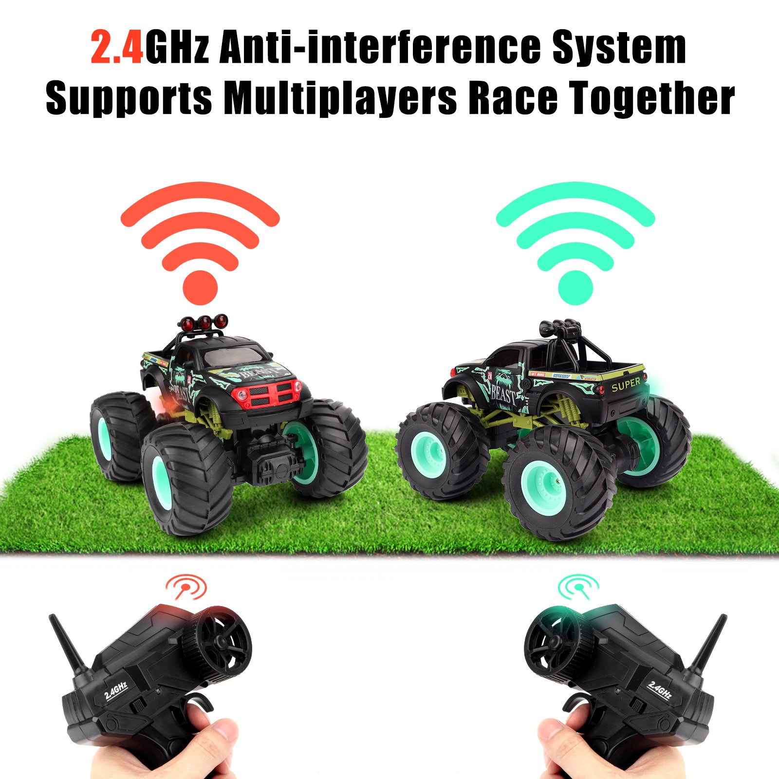 RC Car shops Toys, Remote Control Monster Truck with 2.4GHz Radio Controlled Vehicle