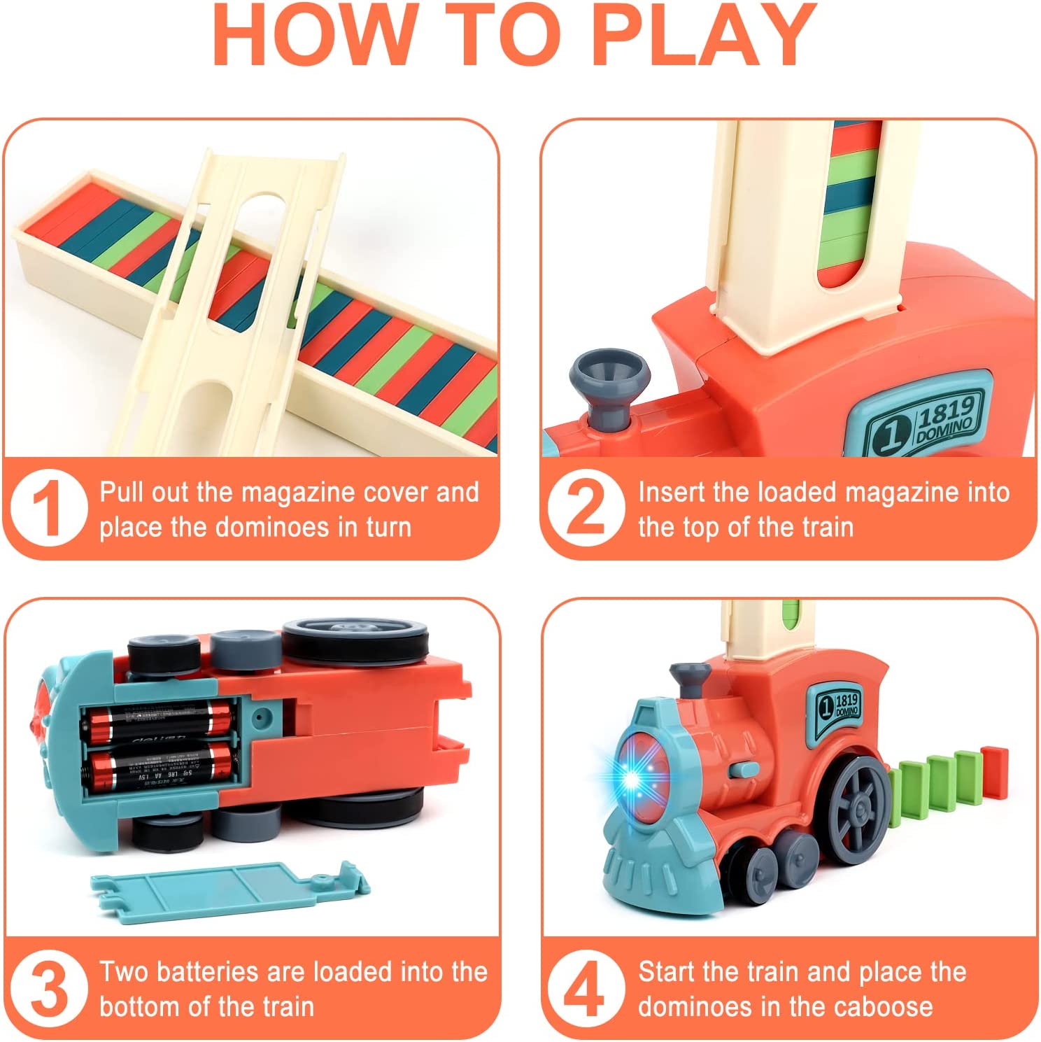 Train Électrique Domino, Domino Jeux Ensemble De Jouets Pour Enfants