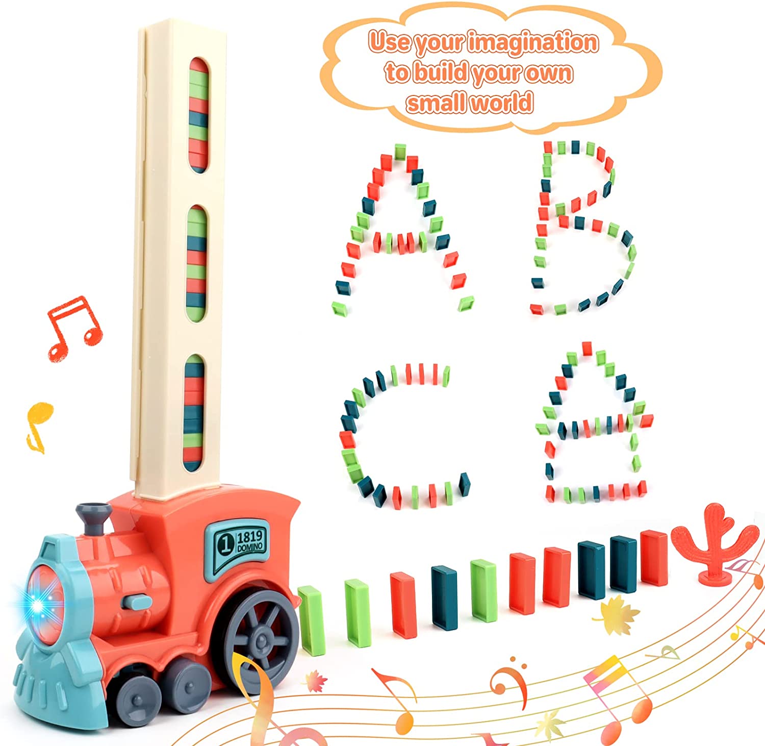 Train Electrique Jouet De Train Domino,Train De Dominos Automatique Avec 100 Blocs De Dominos Train Electrique Jouet De Train Domino,Train De Dominos Automatique Avec 100 Blocs De Dominos