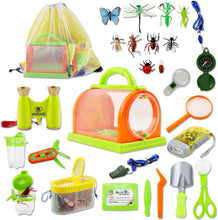 Load image into Gallery viewer, 27pcs Outdoor Explorer Play Kit - Adventure STEM Backpack Compass Binocular Camping Bug Catcher Fun Toys Birthday Christmas Gift for Kids-EK-BG

