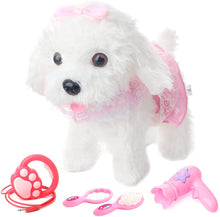 Load image into Gallery viewer, Interactive Electronic Pet Dog Toy with Detachable Lead, Walking and Touch Sensing Functions Hair Drier and Accessories Great for Children-EPC
