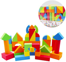 Load image into Gallery viewer, Early Education 131 Piece Creative Educational EVA Jumbo Foam Building Construction Blocks for Kids-FBB
