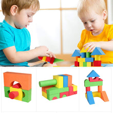 Load image into Gallery viewer, Early Education 131 Piece Creative Educational EVA Jumbo Foam Building Construction Blocks for Kids
