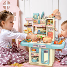 Load image into Gallery viewer, Kids Kitchen Playset Toy with Water, Light, and Steam Features Pretend Play Kitchen Set with Lots of Kitchen Accessories for Toddlers
