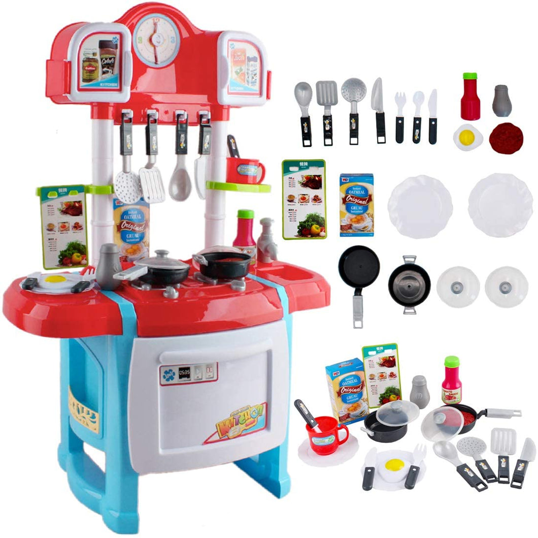 'My Little Chef' Minatare Kitchen Playset Role Playing Game with Light and Sound Water Features Kids Christmas Gift Toys-KC-SR