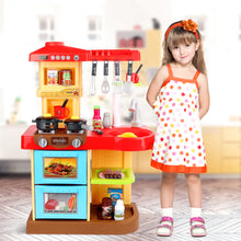 Load image into Gallery viewer, My Little Chef’ Kitchen Play Set with 30 Accessories, Light and Sound Features (Red)-KC2-R

