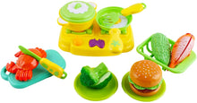 Load image into Gallery viewer, Pretend 42 Piece Play Food Cutting Toy Kitchen Set - Educational Learning for Kids with Storage Box-KCC
