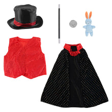 Load image into Gallery viewer, Role Play Magician Costume with Magic Hat and Wand Halloween Costume Prefect Birthday Christmas Party Gift for Children-PC-M
