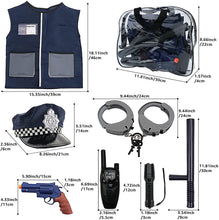 Load image into Gallery viewer, Police Costume Set with Vest Hat Toy Shotgun Role Play Police Play Children Christmas Gift Halloween Dressing Up for Kids-PC-POL

