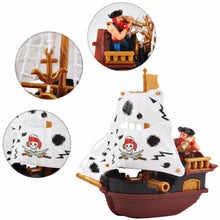 Load image into Gallery viewer, Pirate Action Figures Play Set with Boats Treasure Chest Cannons Pirate Ship and Sea Creatures - Educational Toys with Light Music-PIR
