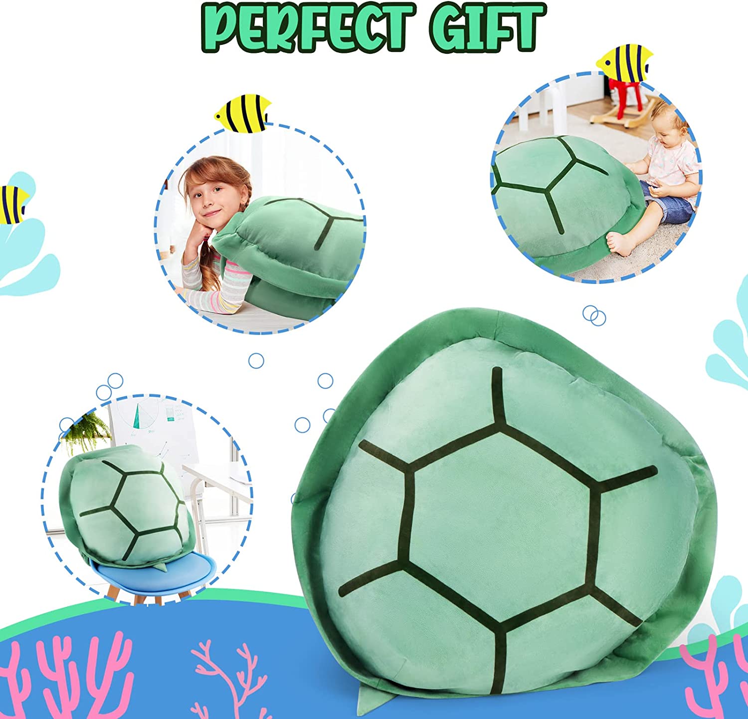80CM Wearable Turtle Shell stuffed Animal Large Toy Plush Pillow Inclu ...