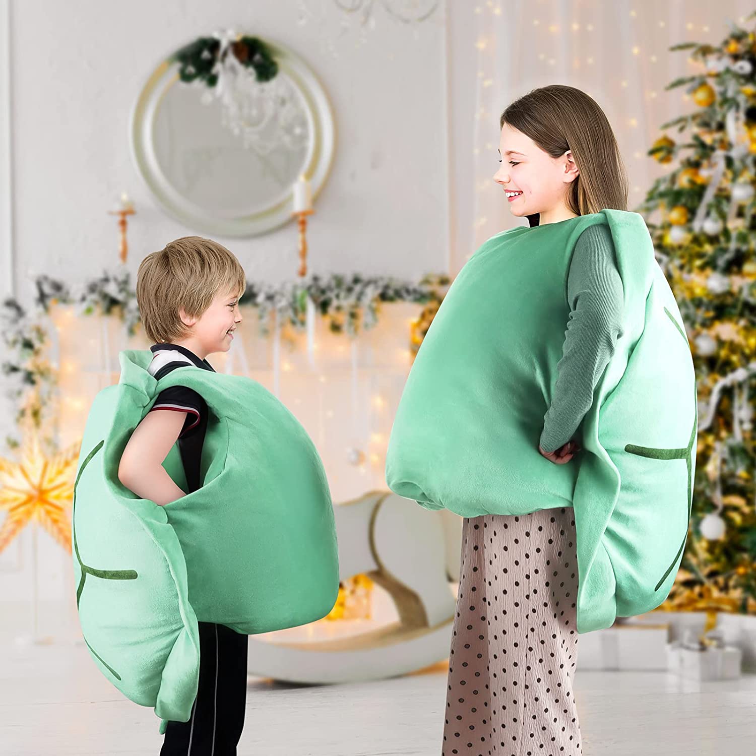SEAHOME Wearable Turtle Shell Pillows，Turtle Plush Pillow Stuffed Animal  Costume for Kids Adults ， Plush Toy Funny Dress Up Creative Gifts (Green,  51