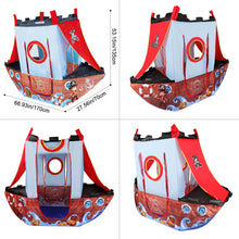 Load image into Gallery viewer, Pirate Ship Play Tent Pop Up Tents for Kids Play House Play Tents Kids Tent Indoor Outdoor Playhouse Great Gift for Birthday Christmas-PT-GR
