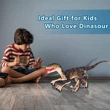 Load image into Gallery viewer, Rechargeable Remote Control Dinosaur Toy with Walking Feature &amp; Roaring Sounds Lights Realistic T-Rex Dinosaur Robot for Kids Toys Gifts-RC-DINO
