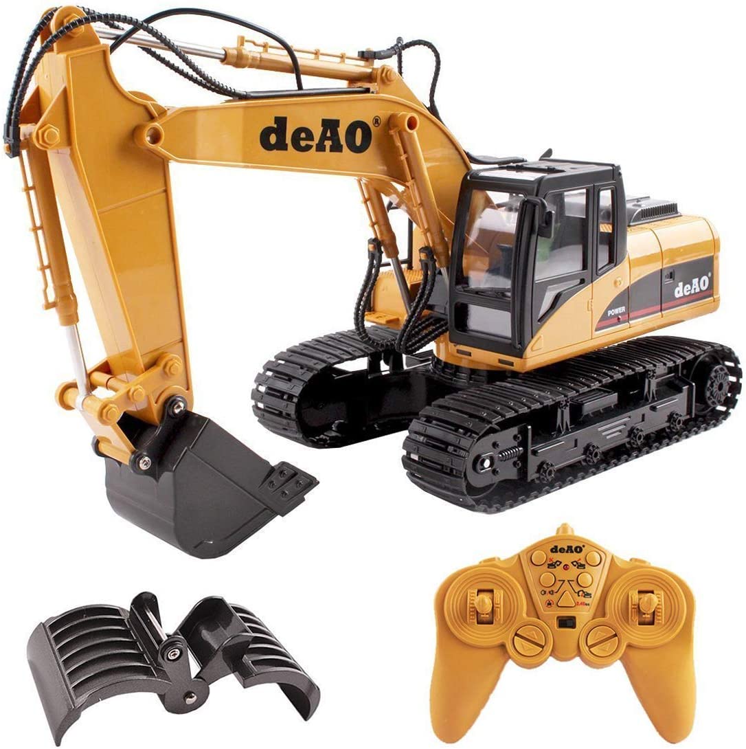 15 Channel Remote Control Fork and Bucket Excavator Construction with ...