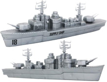 Load image into Gallery viewer, Model Military Naval Ship Aircraft Carrier Toy Play Set with Small Scale Model Planes, Battleship and Supply Ship Included-SAAC
